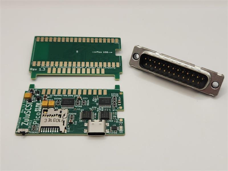 ZuluSCSI Pico Slim (DB25) PCB kit without Pico – Rabbit Hole Computing