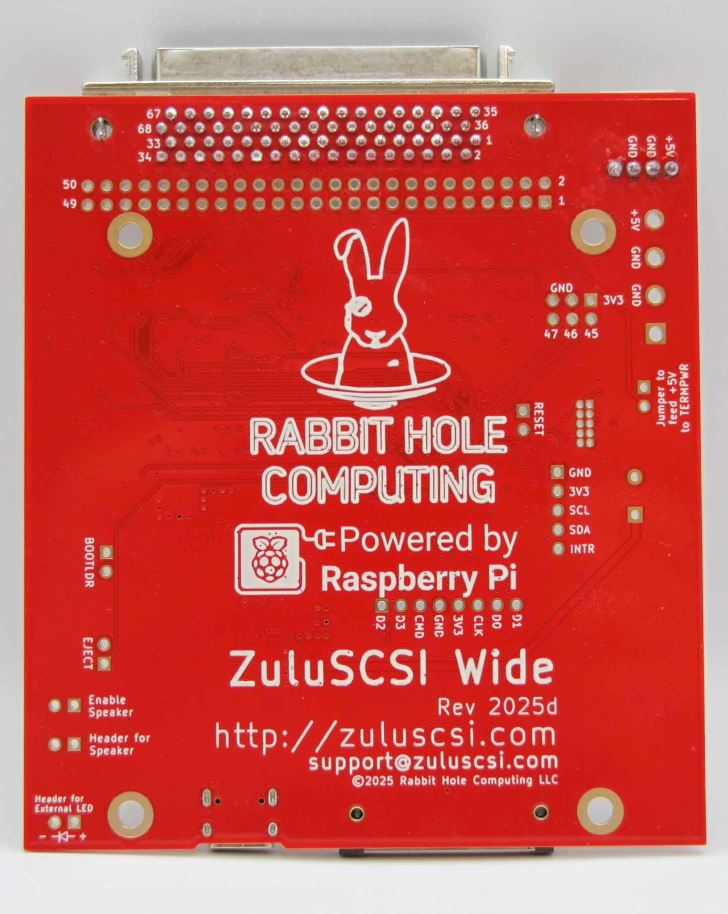ZuluSCSI Wide bundle with 3.5" mounting bracket/faceplate