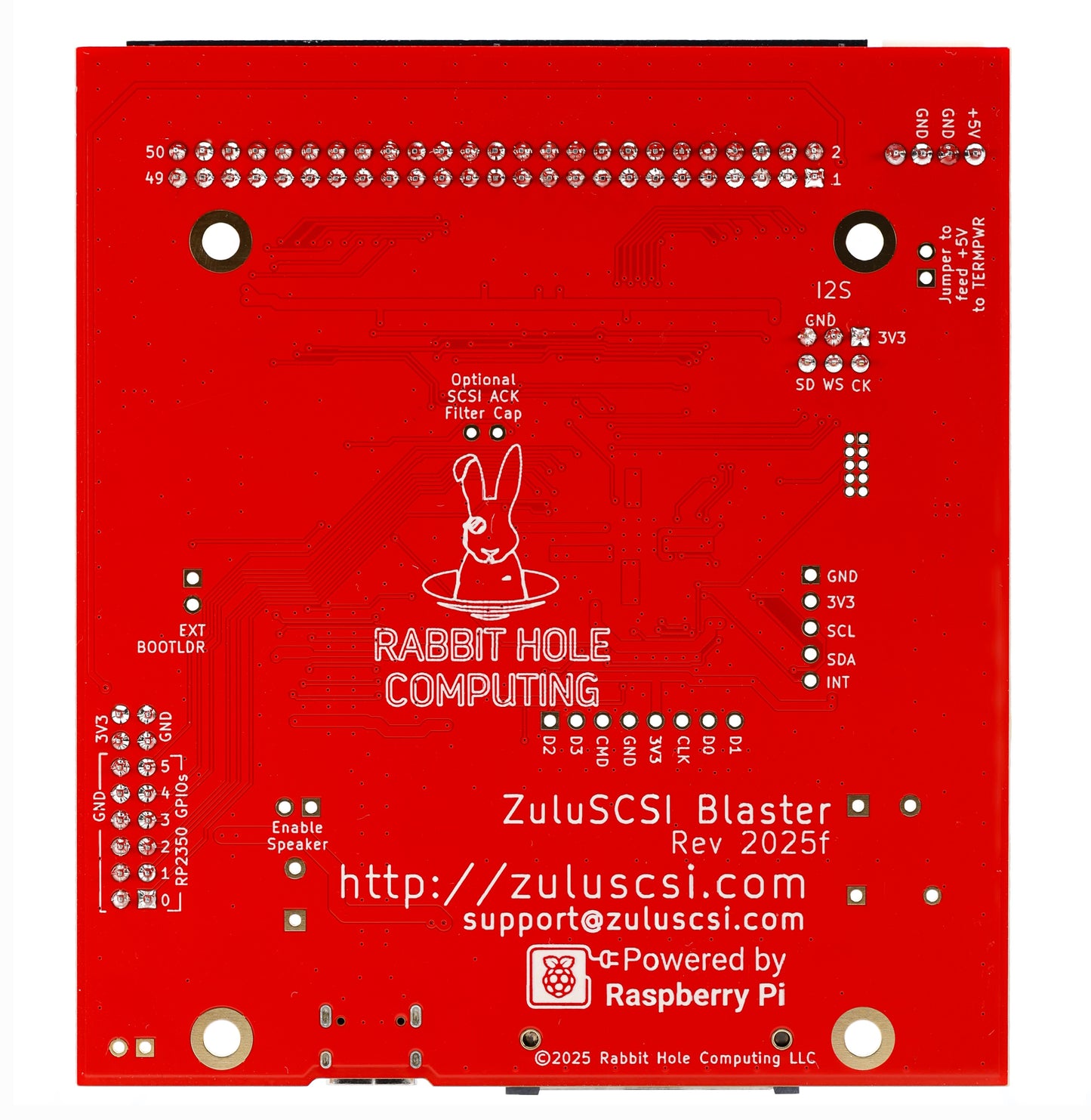 ZuluSCSI Blaster - An RP2350B-based SCSI emulator