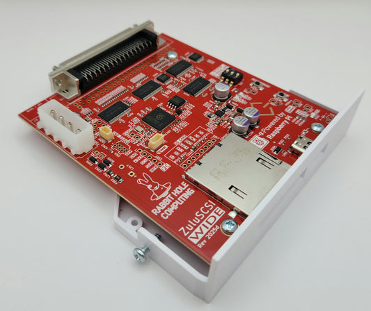ZuluSCSI Wide bundle with 3.5" mounting bracket/faceplate