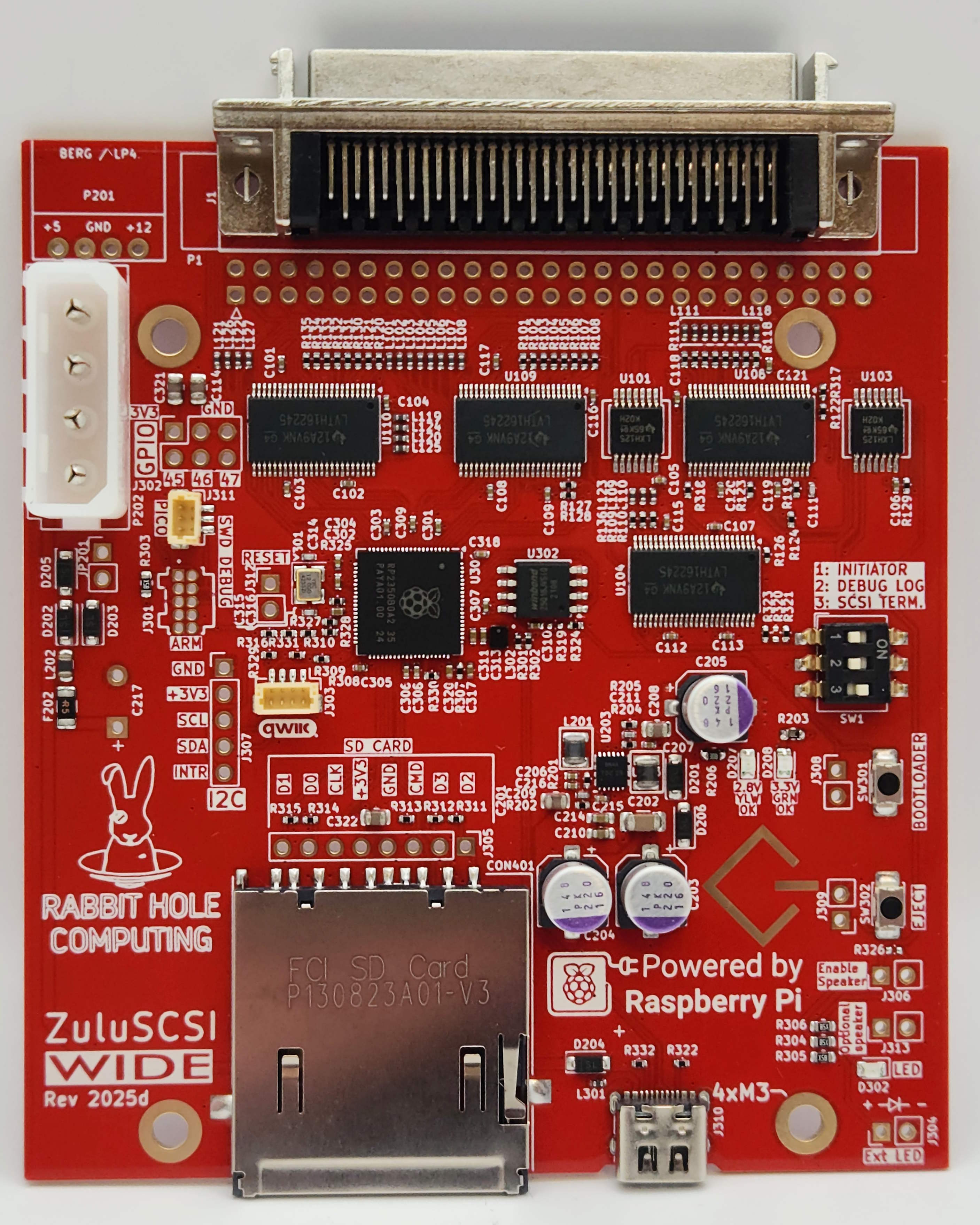 ZuluSCSI-Wide-Rev2025d-TopDown